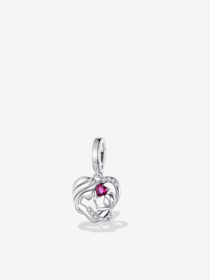 Mother & Daughter Heart Charm