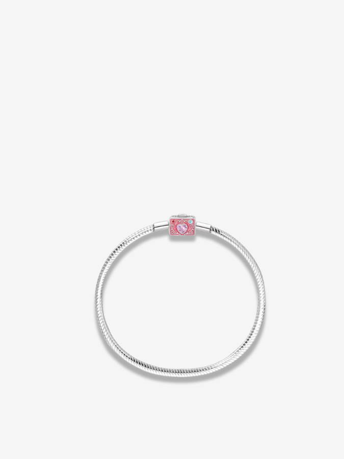 Pink Romance Square Clasp Bracelet