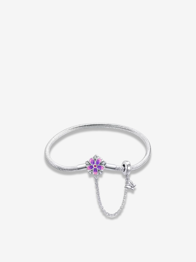 Blossom Bloom Safety Chain Bracelet
