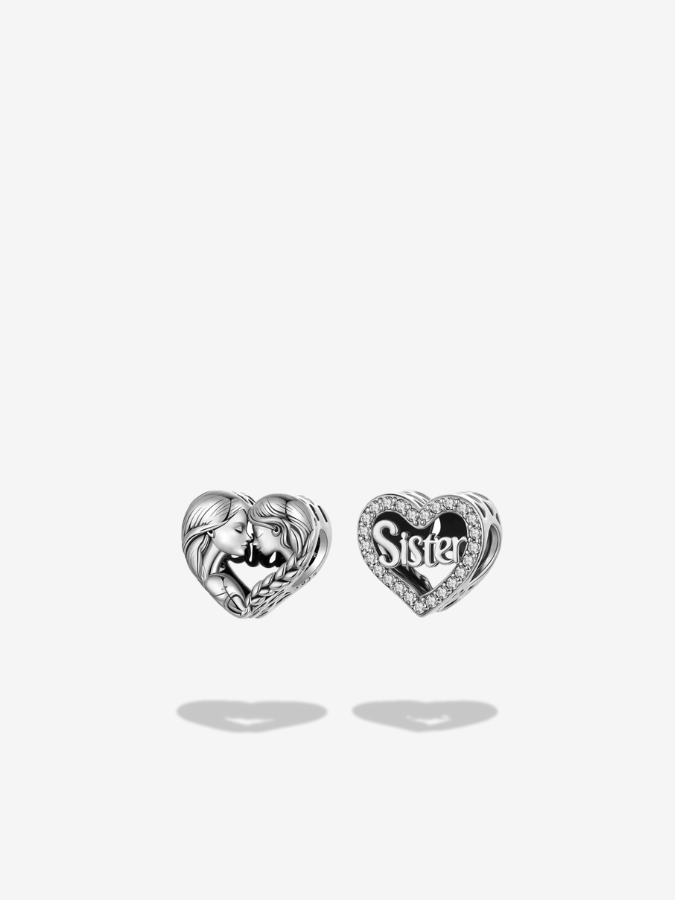 Forever Sisters Heart Charm