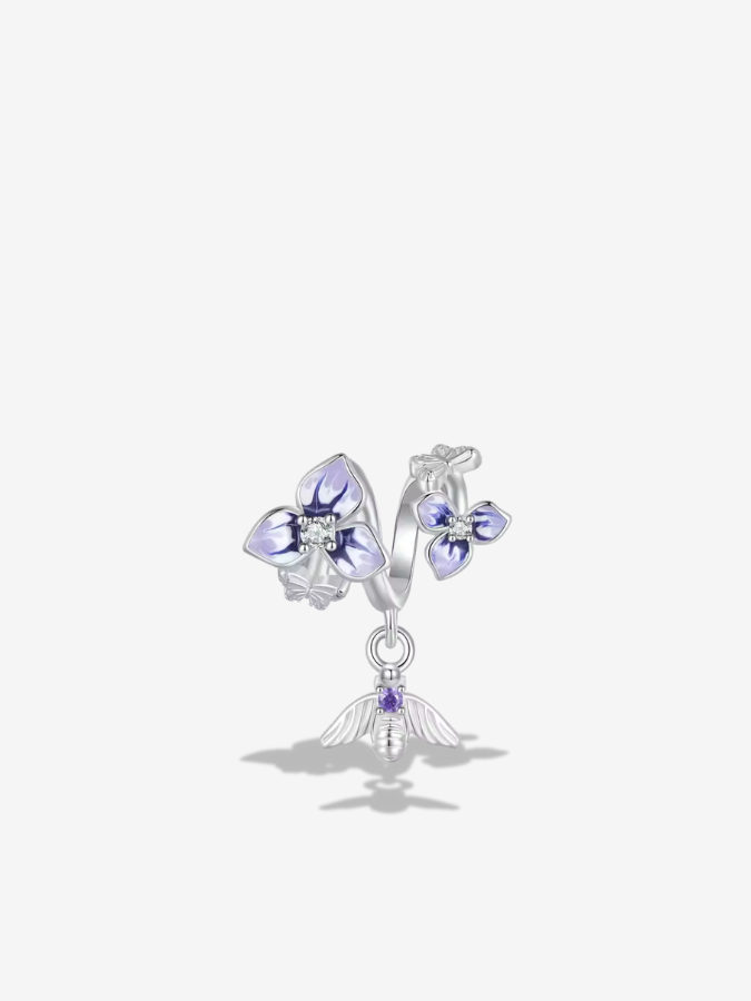 Lavender Blossom Bee Charm