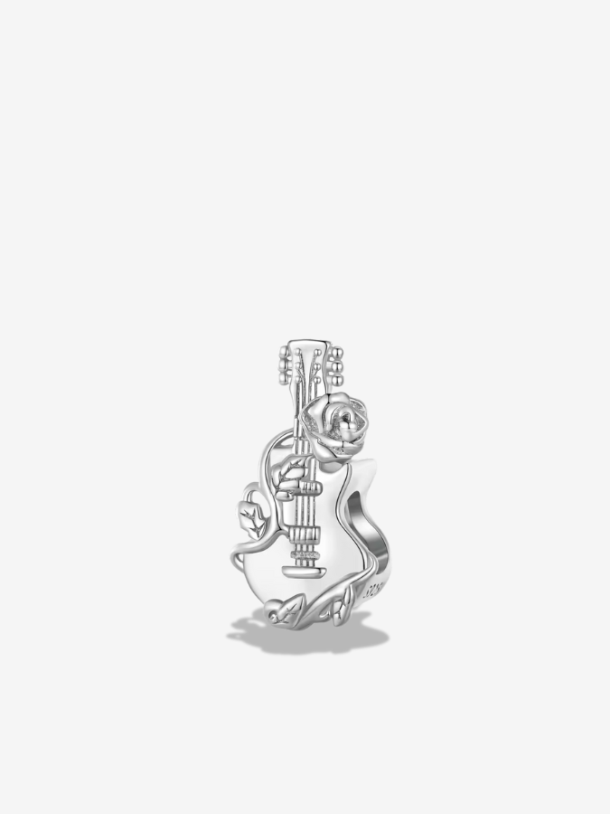 Rock & Rose Guitar Charm
