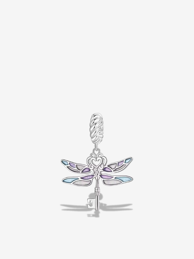 Dragonfly Key of Dreams Charm