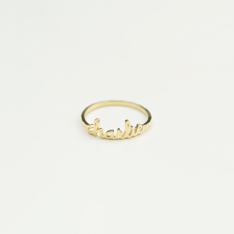 Custom Stacking Name Ring