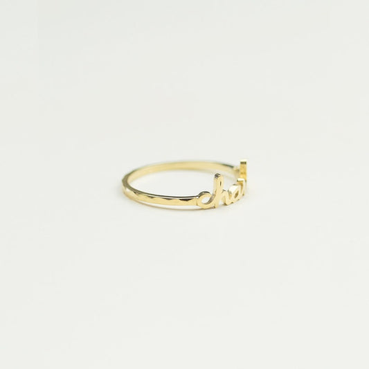 Custom Stacking Name Ring