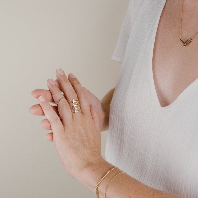 Custom Stacking Name Ring