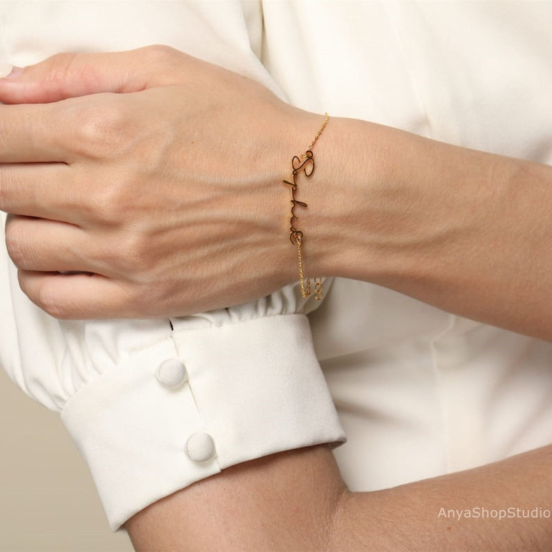 Minimalist Custom Name Bracelet