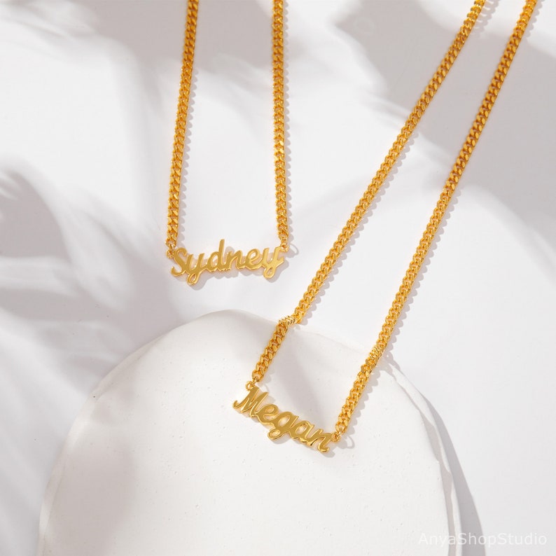 Gothic Custom Name Necklace