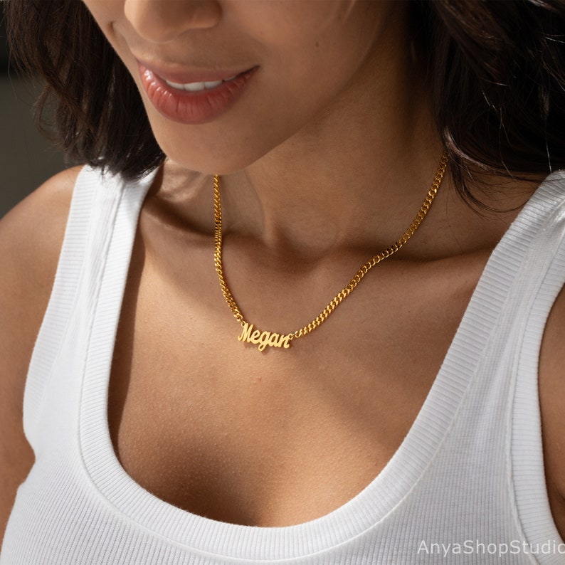 Gothic Custom Name Necklace