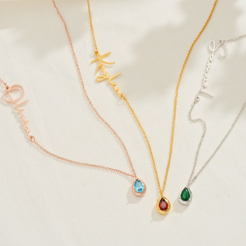 Custom Birth Flower Necklace