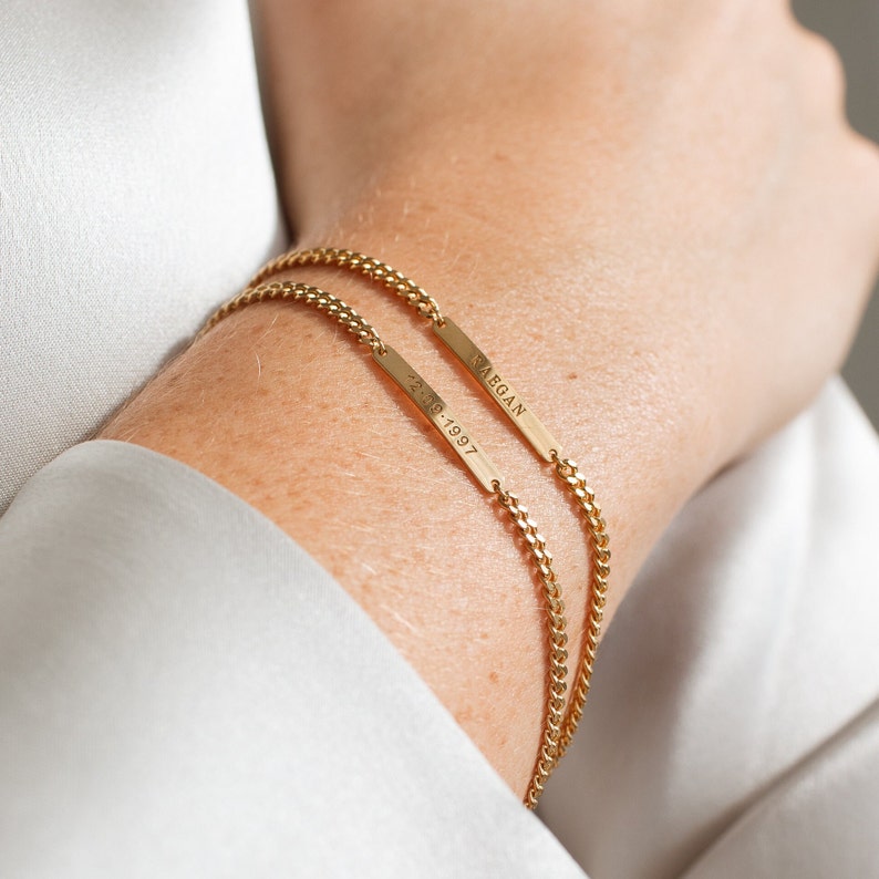 Custom Bar Name Bracelet