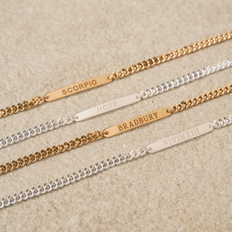 Custom Bar Name Bracelet