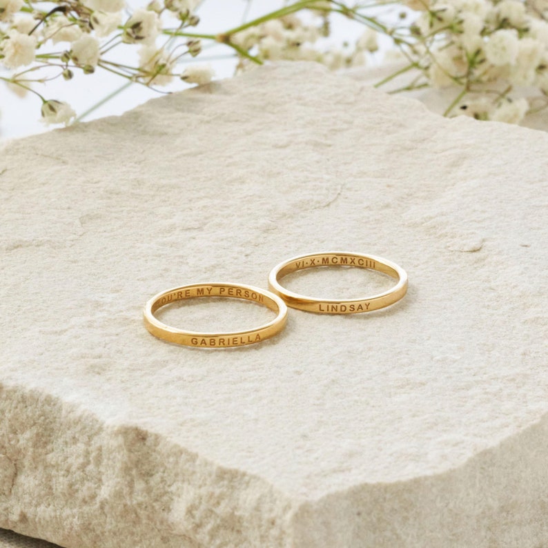 Custom Engraved Name Ring