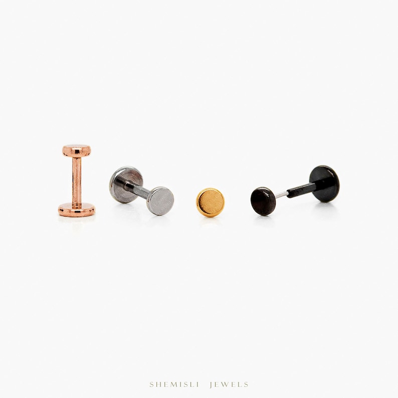 Tiny Disc Flat Back Earring