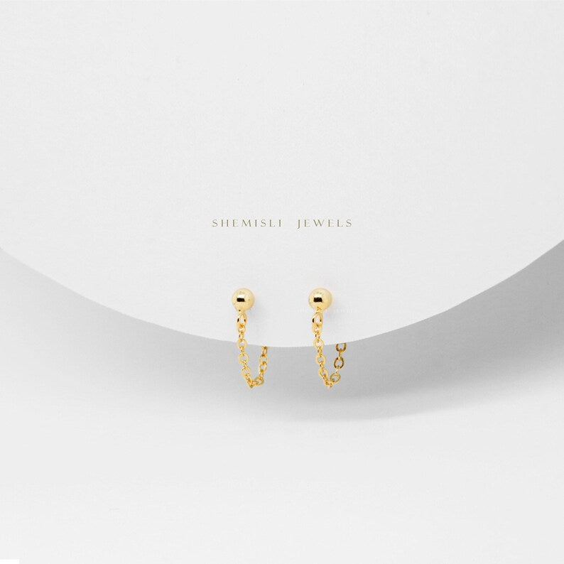 Simple Chain Helix Earring