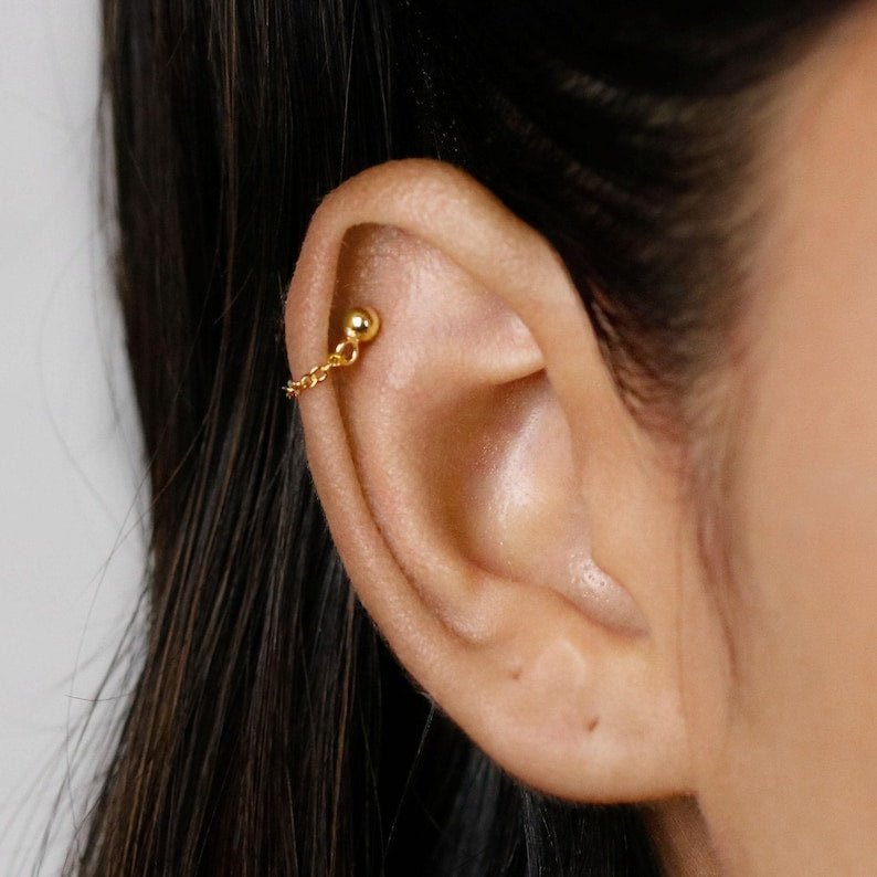 Simple Chain Helix Earring