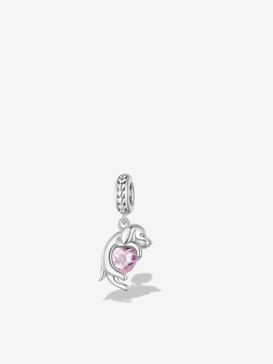 Puppy Love Heart Charm