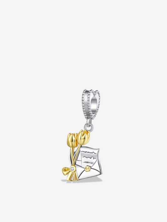 Love Letter & Tulips Charm