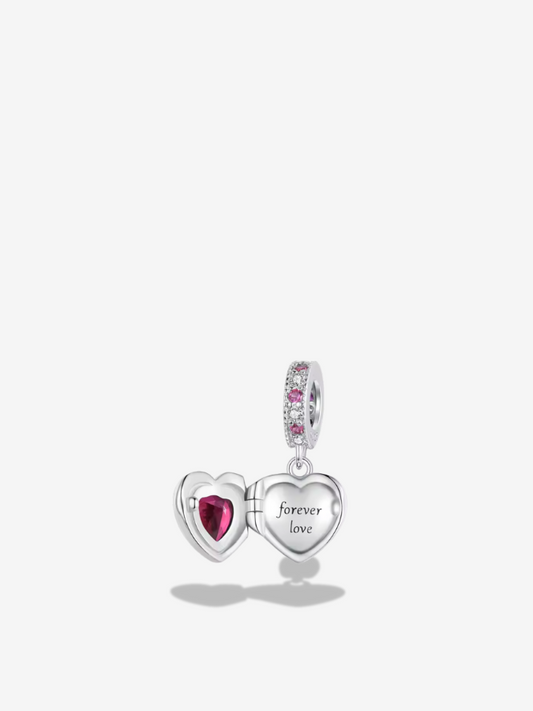 Forever Love Heart Locket Charm