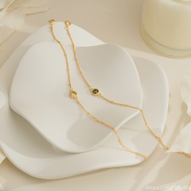Minimalist Birthstone Bead Bracelet