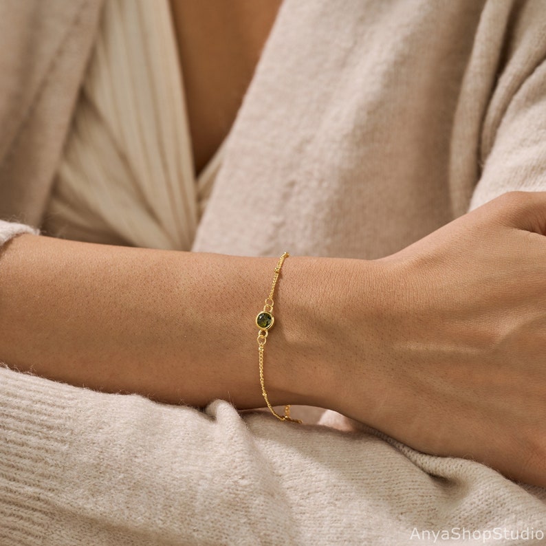 Minimalist Birthstone Bead Bracelet