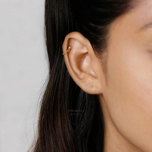 Simple Chain Helix Earring